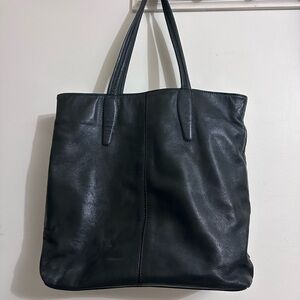 Tumi Black Vintage Leather Tote Bag